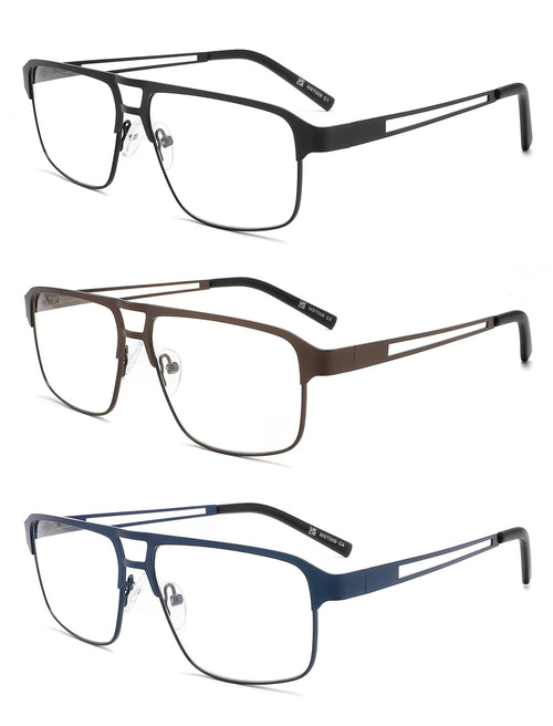 Blue Light Aviator Reading Glasses 3-Pack